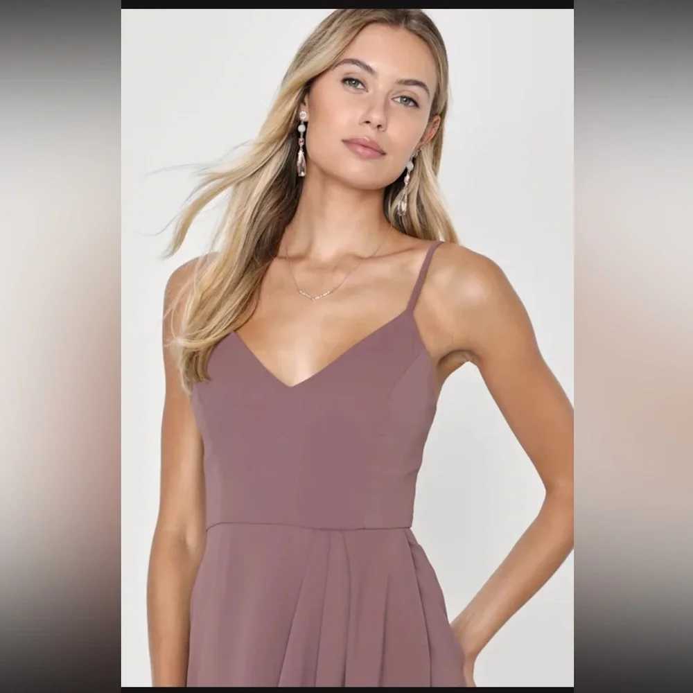 NEW Lulus Pink Purple Midi Dress: Wedding Guest, Prom, formal, graduation, party - Picture 6 of 7
